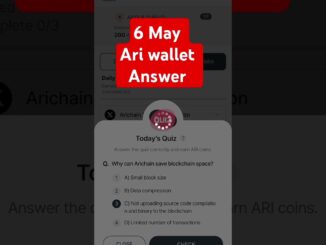 6 May Ari wallet answer today #comboes #airdropgratistanpamodal #earnbitcoin #cryptonews
