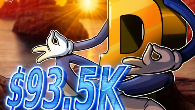 Bitcoin sell-off to $93.5K is a brief hiccup — Data Bitcoin sell-off to $93.5K is a brief hiccup — Data still supports new BTC highs in 2025
