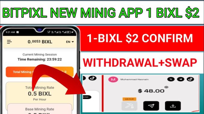 BitpIxl Airdrop New Minig App Guide || BitpIxl Mining app 2025 How To Creat BitpIxl account |