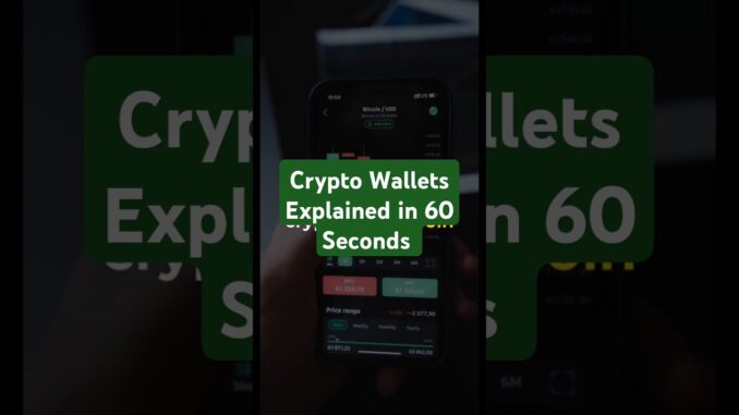 Crypto Wallets Explained in 60 Seconds ⏱️🔐 | Quick Guide for Beginners #Crypto #Blockchain