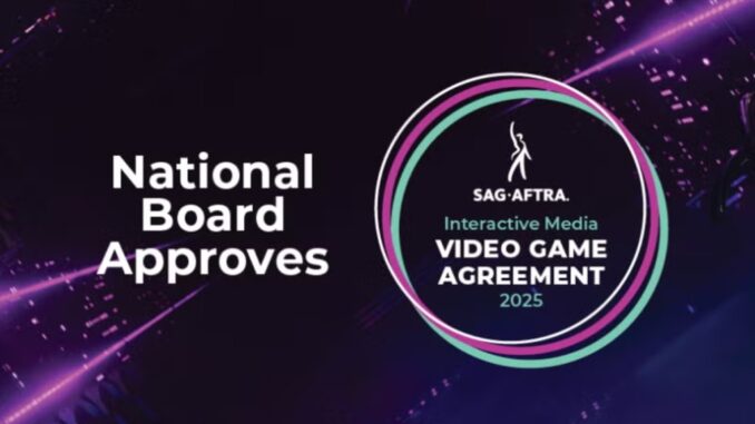 SAG-AFTRA board approves agreement with game companies on AI and SAG-AFTRA board approves agreement with game companies on AI and new contract