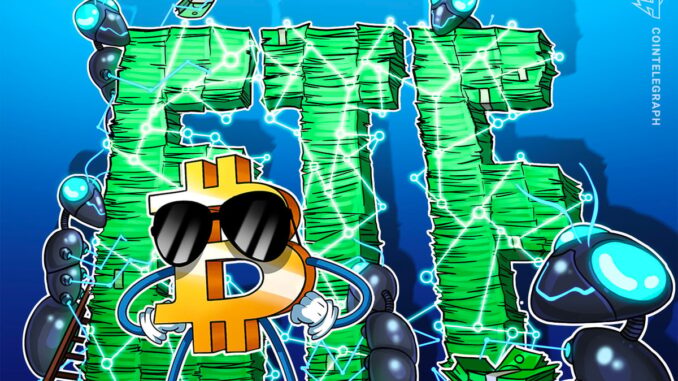 US Bitcoin ETFs Cross $50B In Net Inflows Since Inception US Bitcoin ETFs Cross $50B In Net Inflows Since Inception