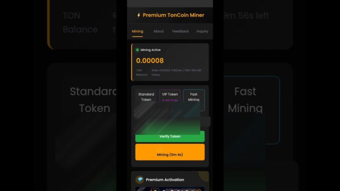 Earn TON Crypto Every Day | Mobile Mining Tutorial #crypto #toncoin #miner #btcmining #shorts #viral