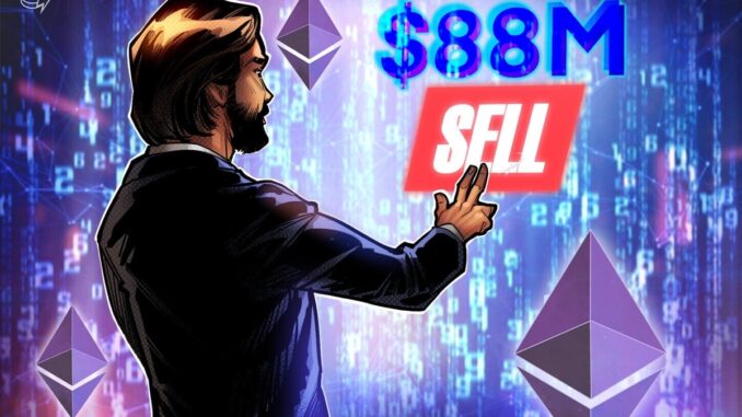 Ethereum Whale ‘7 Siblings’ Sells $88M, Still Holds $5.6B in Ethereum Whale ‘7 Siblings’ Sells $88M, Still Holds $5.6B in ETH