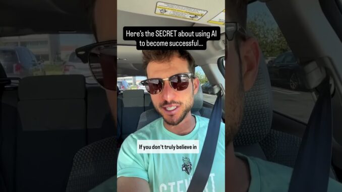 The SECRET to using AI to become SUCCESSFUL #chatgpt