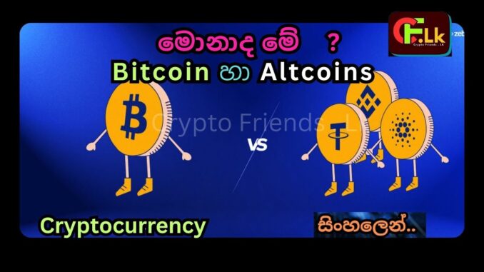 Bitcoin vs Altcoins | Full Comparison in Sinhala Crypto Beginners Guide සිංහලෙන්  නවකයින්ට  මුල සිට