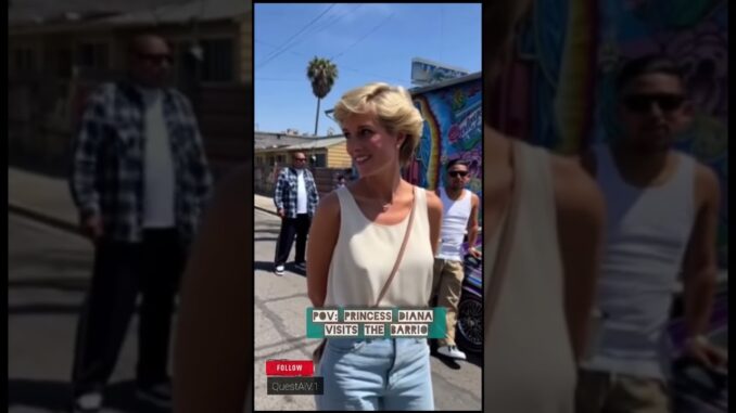 Pov. Princess Diana visits the barrio #pov #history #barrio #ai #news #video #entertainment