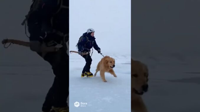 Golden Retriever: Glacier Crevasse Bear Trap! Hero Guides Guide to Save Puppy #dog #goldenretriever