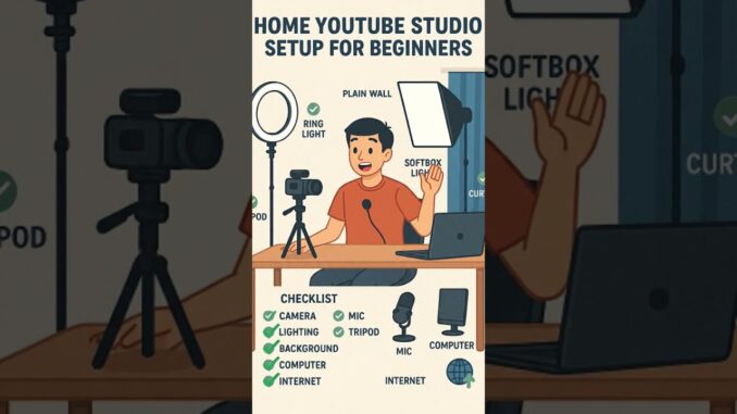 You tube studio setup equipment for beginners #shorts #mrajjuvlogs #ai #aishorts