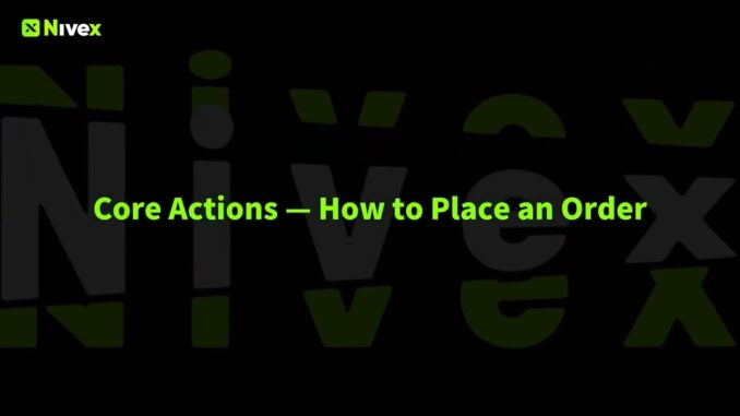 Nivex Spot Trading Tutorial | A Beginner’s Guide to Crypto Trading