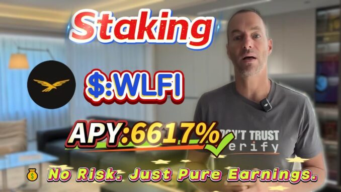 ⚡ Must-watch for beginners! Zero-risk Solana WLFI staking made easy — earn 6616.83% APY effortlessly