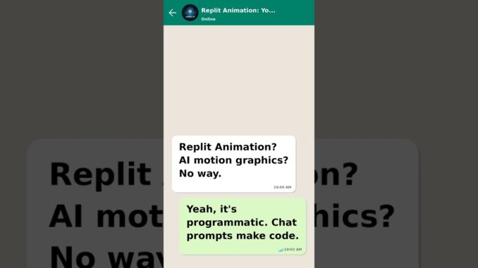 Replit Animation: Your AI Guide to Programmatic Mo #Shorts