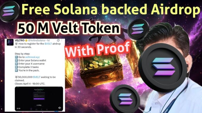 50M Velt token airdrop, new crypto airdrop, free crypto airdrop, new mining app, free crypto mining,