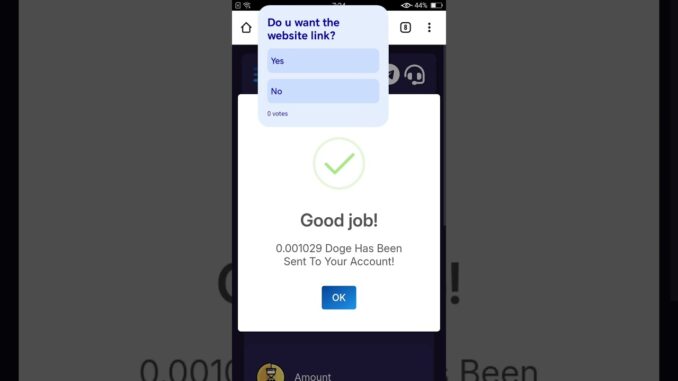 Free DOGECOIN mining site 2026 no deposit/instant withdrawal #faucetpay#DOGECOIN#viral