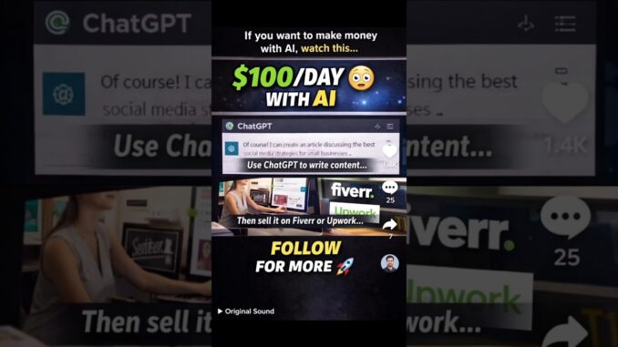 👉 “Make $100/day with AI 🤯 | Best AI Side Hustle for Beginners” #shorts #travel #viralvideo