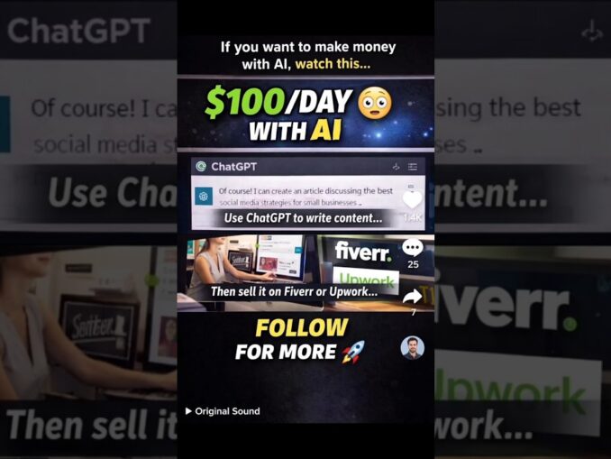 👉 “Make $100/day with AI 🤯 | Best AI Side Hustle for Beginners” #shorts #travel #viralvideo