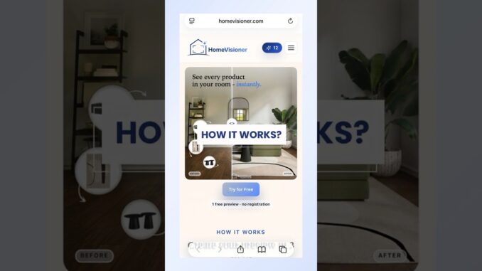 Redesign Your Room on Mobile! 📱 HomeVisioner AI Guide #shorts