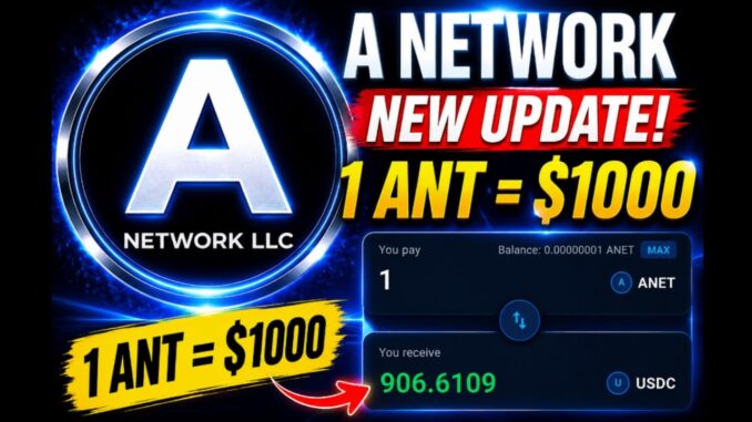 A Network (ANET ) Listing Price, A network update, A network mining, new crypto mining app,