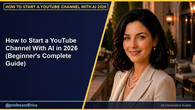 How to Start a YouTube Channel With AI in 2026 (Beginner's Complete Guide)