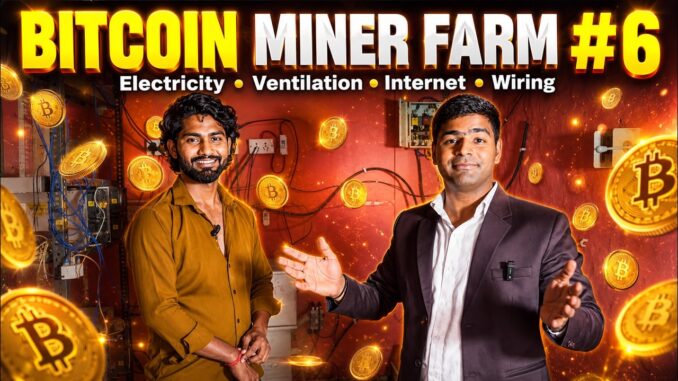 BITCOIN MINER FARM#6 | Generating ₹42k🔥| Full Setup Guide—Electricity, Ventilation, Wiring, Internet