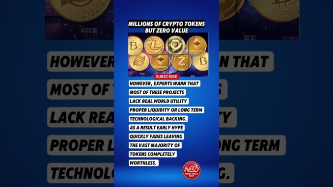 Millions of Crypto Tokens Are Worthless – The Shocking Truth Revealed #cryptocurrency #news #shorts