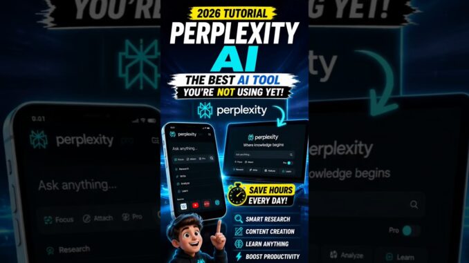 Perplexity AI Tutorial 2026 | The Best AI Tool You're Not Using Yet! 🚀#ai #shorts