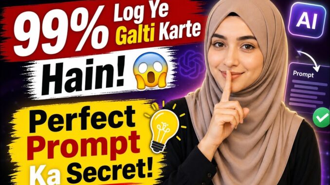 AI Prompt Kaise Likhe? | Perfect Prompt Writing Guide for Beginners | ChatGPT Prompt Tutorial  Hindi