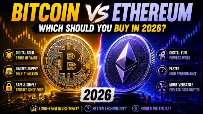 Bitcoin vs Ethereum: Which Should You Buy in 2026?