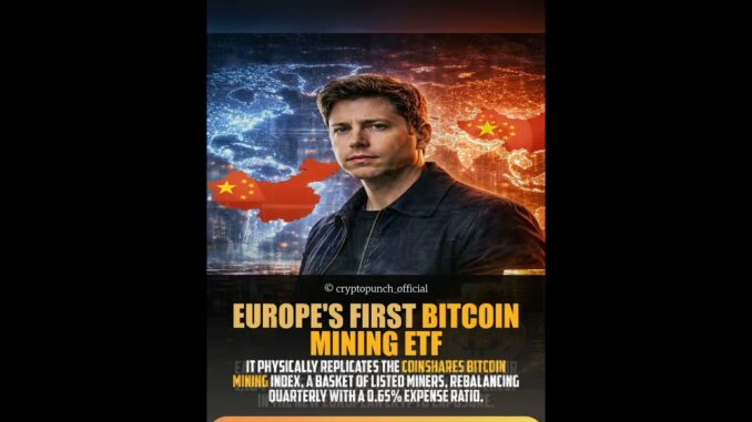 Europe's First Bitcoin Mining Etf | #bitcoinetf #shorts