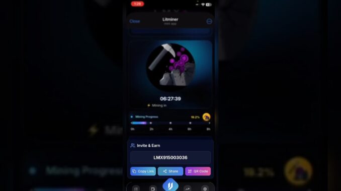 LMX  FREE CRYPTO MINING PROJECTS MALAYALAM https://t.me/Litminer_bot/main?startapp=LMX915003036