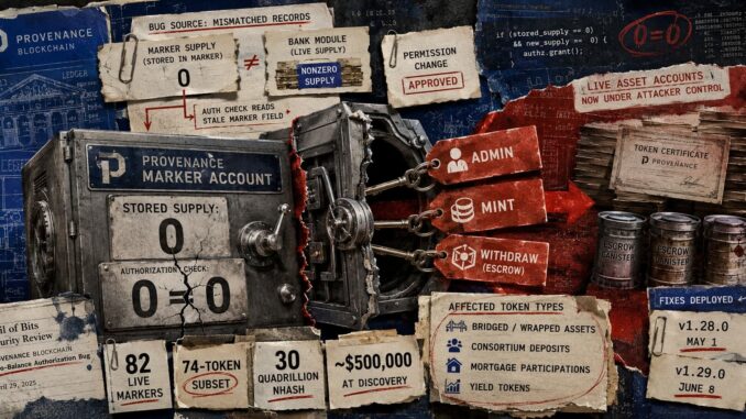A zero-balance bug let empty wallets seize control of 82 Provenance assets