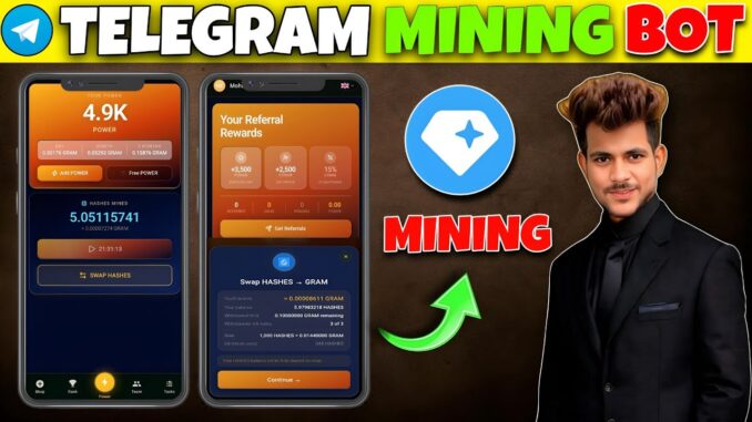 Free TELEGRAM mining Bot ⛏️ | New Gram Mining Bot | Telegram New Airdrop | open gram mining