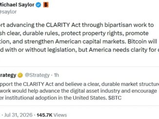 Saylor and Strategy Officially Back CLARITY Act for US Crypto