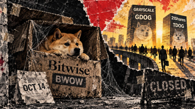 Bitwise is closing the lowest-fee Dogecoin ETF after rivals captured nearly all the capital