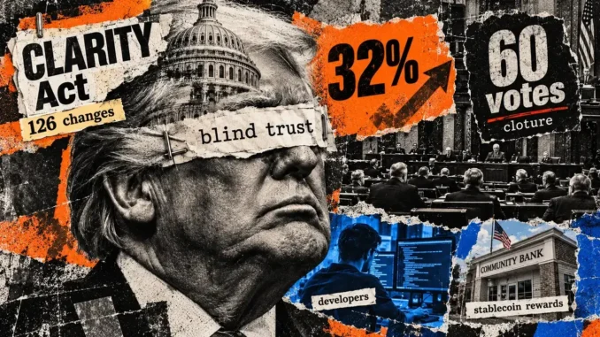 CLARITY Act odds surge to 32% as Republicans rewrite bill