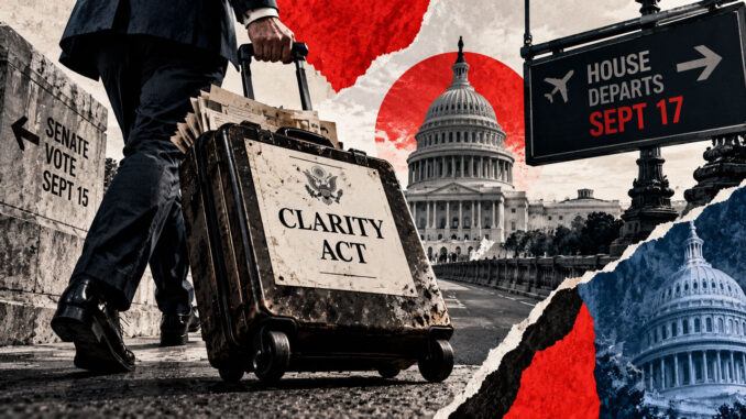 CLARITY Act's midterm path just collapsed to a two-day window