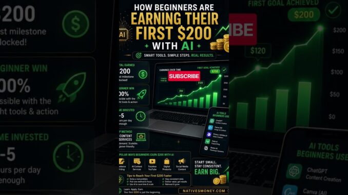 How Beginners Earn Their First $200 With AI 🤑
