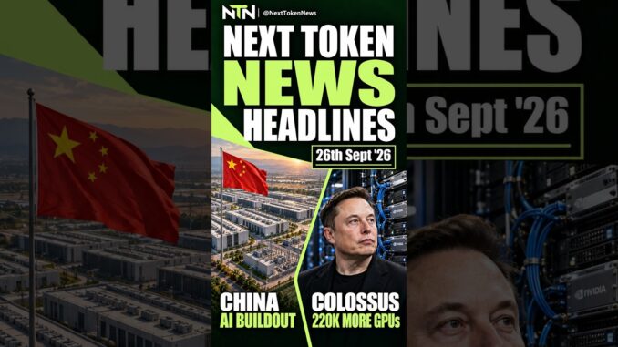 Next Token News Headlines | 26 Sept 2026 | China’s AI Buildout & Colossus