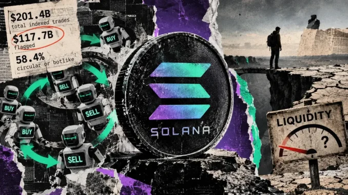 Solana DEX volume spike hides circular trades, and automated bots are blamed