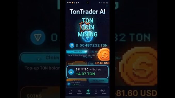 ton mining telegram Link in My telegram channel join now #toncoin #cryptomining #nwe2026 22/09/2026
