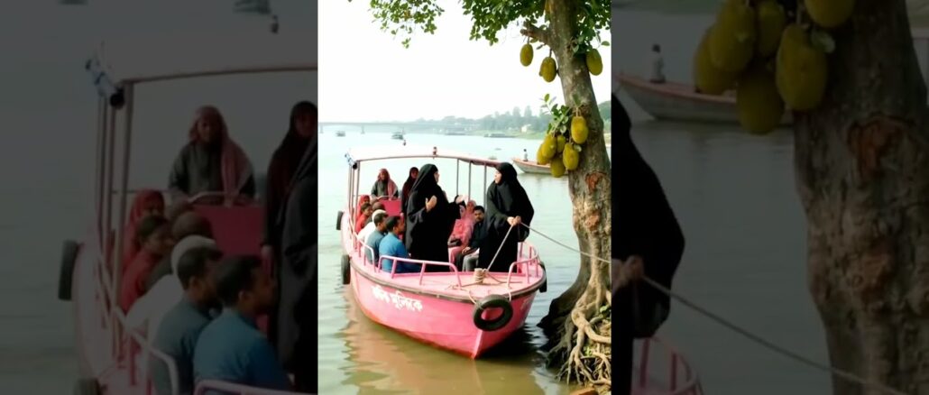 গোলাপি নৌকা ছেড়ে গেল #pink #ai #news